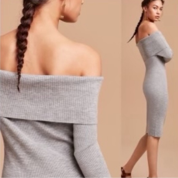 Aritzia Dresses & Skirts - Wilfred Free Off the shoulder Wool Dress Black (NWT, Size Small)